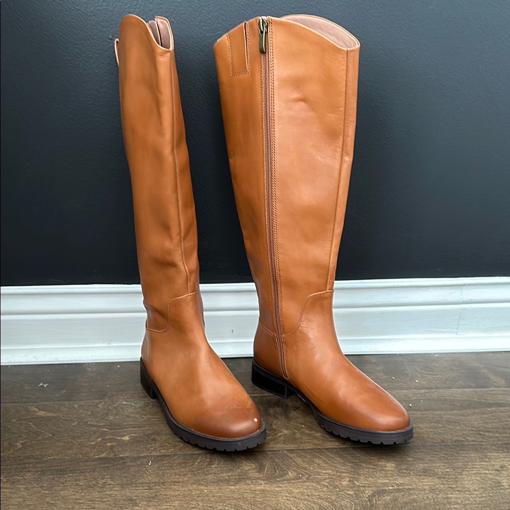 Nordstrom Tan Leather Knee-High Boots